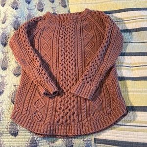 Pretty mauve LL Bean tunic sweater size small.